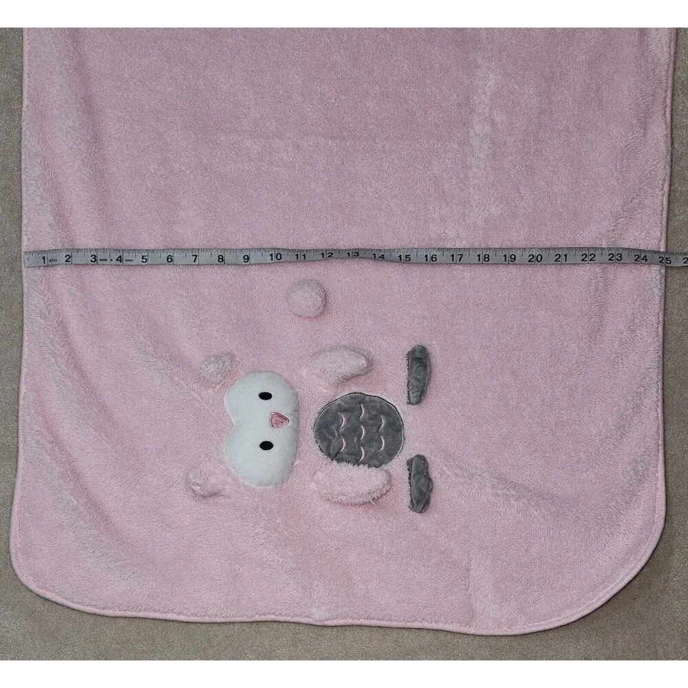 My Pet Blankie Pink Gray Owl Blanket Fleece Baby Girl Security Lovey